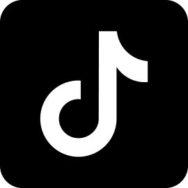 TikTok Share Icon Black Logo Vector PNG | Minimalist TikTok Emblem in Monochrome 