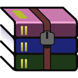 WinRAR Logo Vector PNG | Iconic stacked archive books with strap 
