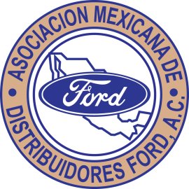 Asociación Mexicana de Distribuidores Ford Emblem | Mexican Ford Dealers Circle Badge 