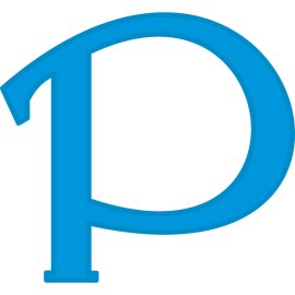 Pixiv Logo Vector Png | Minimalist Blue P Monogram 
