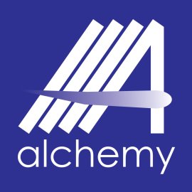 Alchemy Systems Software Blue Logo Vector PNG | Modern Alchemy Brand Emblem 