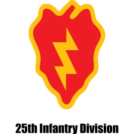 25th Infantry Division Emblem | Lightning Bolt Shoulder Sleeve Insignia 
