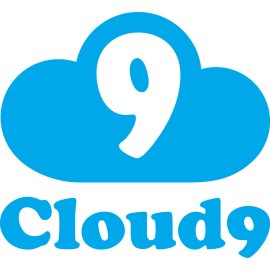 Cloud9 Logo Vector PNG | Playful Blue Cloud Emblem 