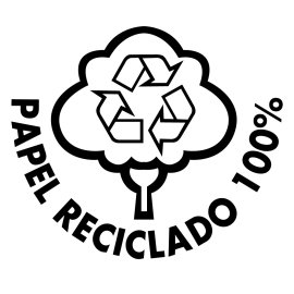 Papel Reciclado 100% Logo Vector PNG | 100 Percent Recycled Paper Eco Symbol 