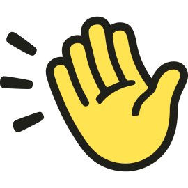 Clubhouse Social App Logo Vector PNG | Clubhouse Yellow Waving Hand Icon 