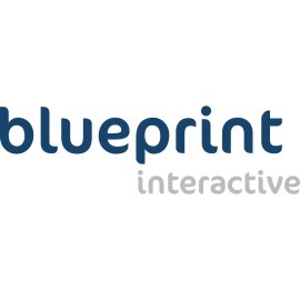 Blueprint Interactive Logo Vector PNG | Modern Blueprint Interactive Wordmark 