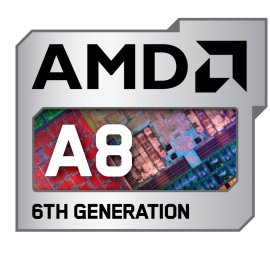 AMD A8 6th Generation Processor Badge | Silver Metallic AMD A8 Logo Icon 