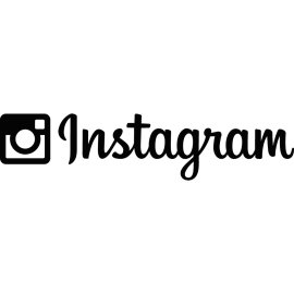 Instagram Logo Black Vector PNG | Classic Instagram wordmark and camera icon 