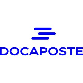 Docaposte Logo Vector Png | Minimalist blue wordmark logo 