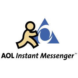 AOL Instant Messenger Logo Vector PNG | Classic AIM Running Man Icon 