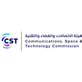 Communications Space And Technology Commission Logo Vector PNG | Modern CST emblem in Arabic and English 