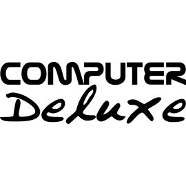 Computer Deluxe Logo Vector PNG | Computer Deluxe Wordmark Design 