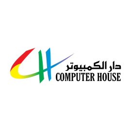 Computer House Logo Vector PNG | Modern Multicolor CH Emblem 