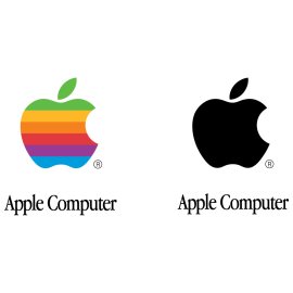Apple Logo Color Black Vector Png | Minimalist bitten-apple silhouette 