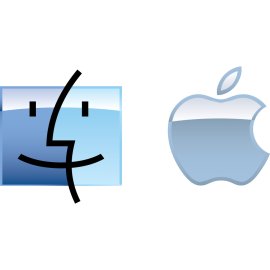Apple Mac OS logo vector PNG | Classic Macintosh Finder face icon 