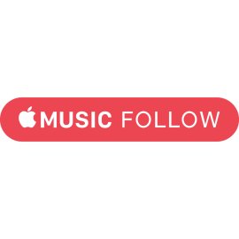 Apple Music Follow Logo Vector PNG | Apple Music follow button design 