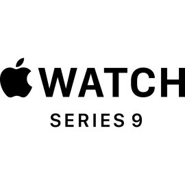 Apple Watch Series 9 GPS Logo Vector PNG | Minimalist smartwatch wordmark with Apple icon 