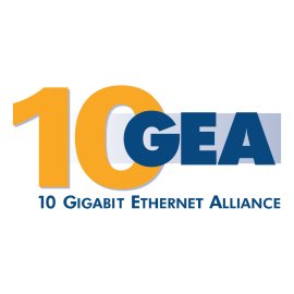 10 Gigabit Ethernet Alliance official logo vector|Bold numeric and typographic design for 10GEA