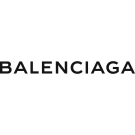 Balenciaga wordmark logo in bold sans serif|Minimalist black typography on white background