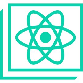 Create React App Logo Vector PNG | Minimal Atomic Interface Emblem 