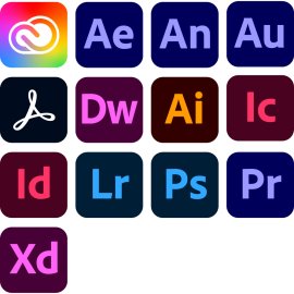 Creative Cloud New Logo Vector Png | Modern Adobe Creative Suite Icon Set 