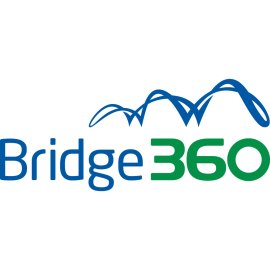 Bridge360 Logo Vector PNG | Modern technology bridge emblem 