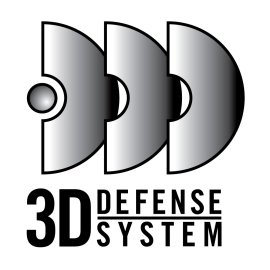 3D Defense System logo | Three-dimensional protection emblem 