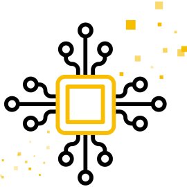 Artificial Intelligence Microchip Emblem | Neural Circuit Board Icon 