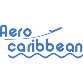 Aero Caribbean logo vector PNG | Modern airline wordmark with airplane silhouette 