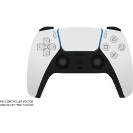 PS5 Controller Logo Vector PNG | DualSense gamepad illustration 