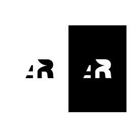 Augmented Reality Logo Vector PNG | Minimal AR Monogram Logotype 