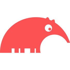 Bugsee Logo Vector PNG | Playful Bugsee Anteater Emblem 