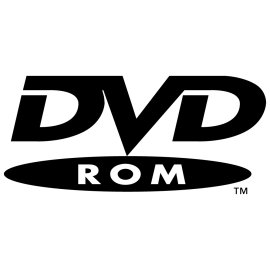 DVD-ROM Official Logo Vector | Optical Disc Storage Format Emblem 