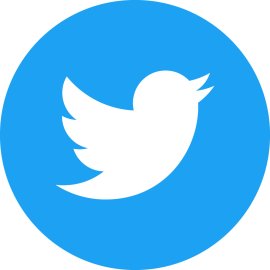 Twitter Icon Circle Blue Logo Vector PNG | Minimalist Twitter Bird Symbol 