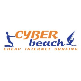 Cyber Beach Logo Vector PNG | Digital Surf Experience 