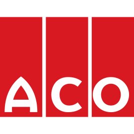 ACO bold red emblem | ACO drainage solutions symbol 