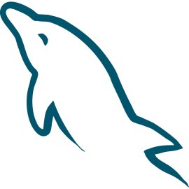 MySQL Dolphin Emblem | Minimalist Database Mascot Icon 