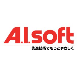 A.I Soft Logo Vector PNG | Bold Red A.I Soft Wordmark 