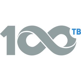 100TB Logo Vector PNG | Infinite Capacity Hosting Emblem 