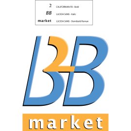B2B Market Logo Vector PNG | Modern B2B Market Branding Icon 
