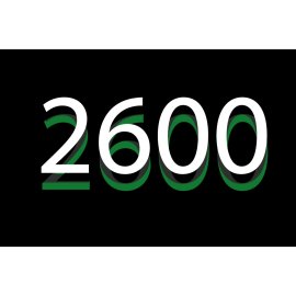 2600 Logo Vector Png | Minimalist numeric wordmark 