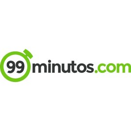 99minutos Logo Vector PNG | Modern stopwatch-inspired wordmark 