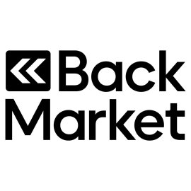 Back Market Logo Vector PNG | Modern circular wordmark with bold geometric typography 