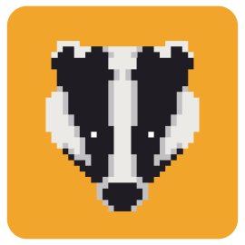 Badger DAO Pixel Badge Logo | Minimalist Crypto Mascot Emblem 
