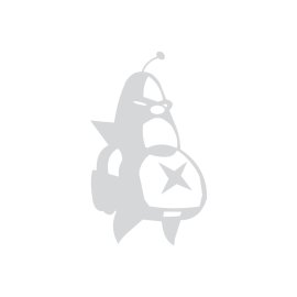 Calico Electrónico emblem in minimalist vector style | Iconic silhouette of the clumsy Spanish superhero 