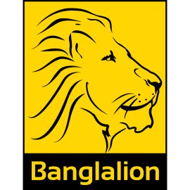 Banglalion Communications Ltd Logo Vector PNG | Stylized lion head emblem on yellow background 