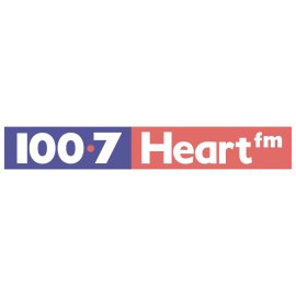 100.7 Heart FM Logo Vector PNG | Contemporary Radio Station Wordmark 