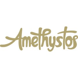 Amethystos Logo Vector PNG | Handwritten Amethystos Wordmark 