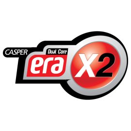 Casper Era Dual Core X2 Performance Emblem | High‑Power X2 Generation Badge 