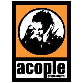 Acople Grupo Digital Logo Vector | Bold Orange and Black Emblem 